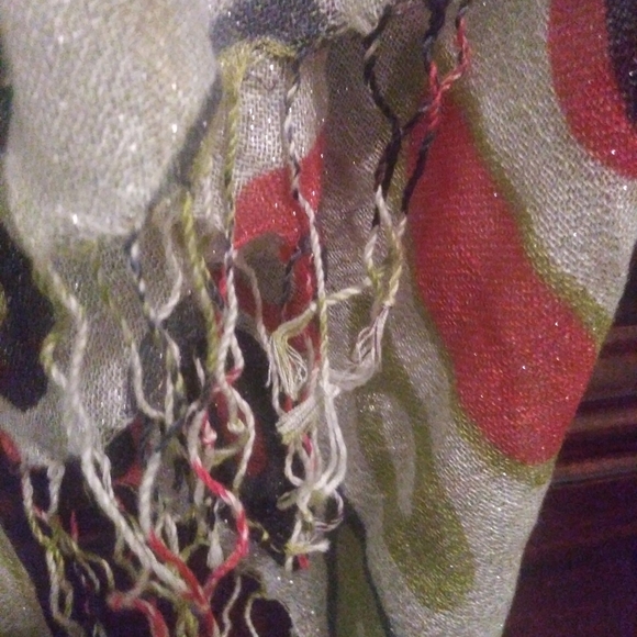Fun Sparkly Art Deco Scarf, Approx. 72" L - Picture 3 of 4